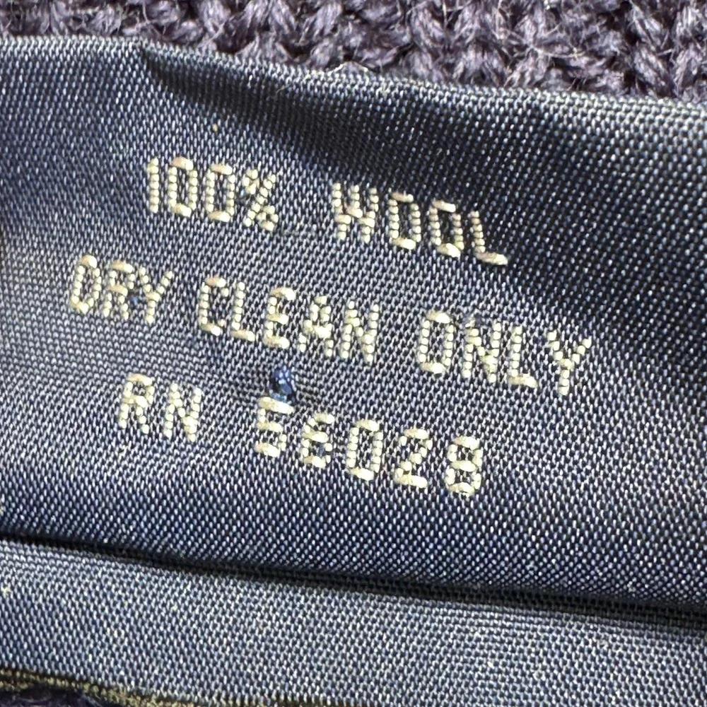 Vintage The North Face Sweater Mens Medium Navy Blue Wool 1/4‎ Zip Mock Neck 90s